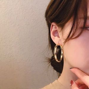 Gold Geometric Crystal Hoop Earrings